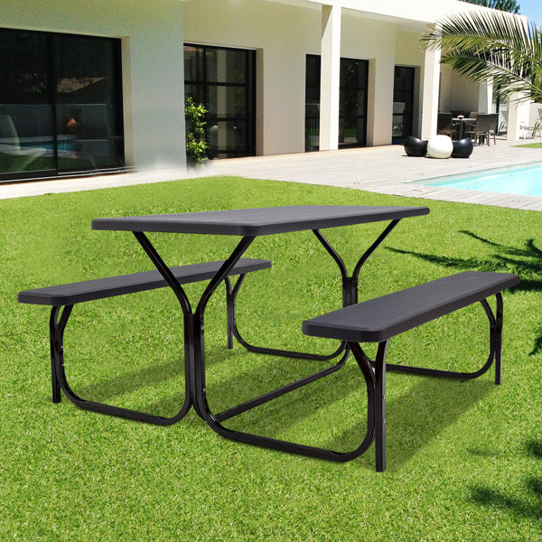 Arlmont & Co. Bocanegra Plastic/Resin 4 Person Picnic Table Wayfair